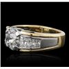 Image 1 : Platinum and 18KT Yellow Gold 4.91ctw Diamond Ring