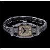 Image 1 : Bulova Art Deco 14KT White Gold Sapphire and Diamond Vintage Watch