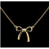 Image 1 : 14KT Yellow Gold Bow Necklace