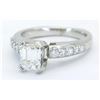 Image 4 : EGL USA Certified 1.24ctw Diamond Ring - Platinum