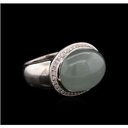 20.35ct Quartz and Diamond Ring - 18KT White Gold