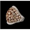 Image 1 : 14KT Two-Tone Gold 3.97ctw Diamond Ring