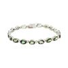 Image 1 : 14KT White Gold 17.86ctw Multi Color Sapphire and Diamond Bracelet