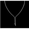 Image 2 : 14KT White Gold 1.03ctw Diamond Necklace
