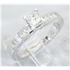 Image 9 : EGL USA 0.75ctw Diamond Ring - 14KT White Gold