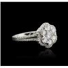 Image 1 : 14KT White Gold 1.27ctw Diamond Ring