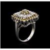 Image 3 : 14KT White Gold 2.93ctw Diamond Ring