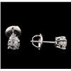 Image 2 : 0.90ctw Diamond Solitaire Earrings - 14KT White Gold