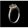 Image 3 : EGL USA Certified 1.68ctw Brown Diamond Ring - 14KT White Gold