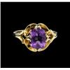 Image 2 : 2.00ct Amethyst Ring - 14KT Yellow Gold