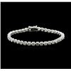 Image 1 : 18KT White Gold 7.41ctw Diamond Tennis Bracelet