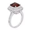 Image 3 : 14KT White Gold 2.95ct Garnet and Diamond Ring