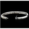 Image 3 : 4.21ctw Diamond Bangle Bracelet - 14KT White Gold