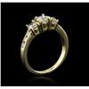 Image 3 : 14KT Yellow Gold 1.24ctw Diamond Ring