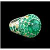 Image 1 : GIA Certified 17.47ctw Emerald and Diamond Earrings and Ring Set - 18KT White Go