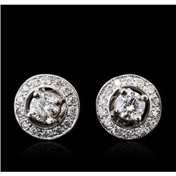 14KT White Gold 0.75ctw Diamond Earrings