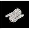 Image 2 : 14KT White Gold 0.62ctw Diamond Ring