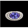 Image 4 : 14KT White Gold 3.11ct Tanzanite and Diamond Ring