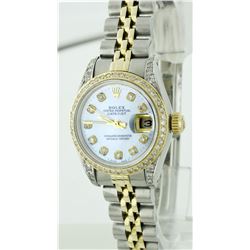 Rolex Two-Tone Diamond DateJust Ladies Watch