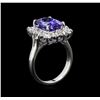 Image 3 : 14KT White Gold 2.55ct Tanzanite and Diamond Ring