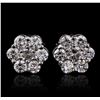 Image 1 : 14KT White Gold 1.65ctw Diamond Earrings