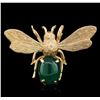 Image 1 : 14KT Yellow Gold 1.72ct Agate Bee Pin