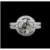Image 1 : 3.80ctw Diamond Ring - 18KT White Gold