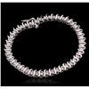 Image 2 : 14KT White Gold 1.00ctw Diamond Bracelet