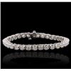 Image 1 : 14KT White Gold 6.98ctw Diamond Tennis  Bracelet
