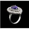 Image 3 : 14KT White Gold 4.96ct Tanzanite and Diamond Ring