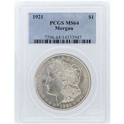 1921 PCGS MS64 Morgan Silver Dollar