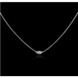 14KT White Gold 0.14ct Diamond Solitaire Necklace