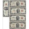 Image 1 : Lot of 10 Assorted United States Red Seal $2 Bills