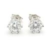 Image 2 : 1.39ctw Leo Diamond Stud Earrings - 14K White Gold