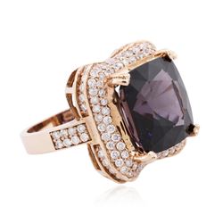 14KT Rose Gold 15.00ct Spinel and Diamond Ring