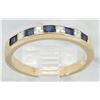 Image 7 : 0.40ctw Sapphire and Diamond Ring - 18KT Yellow Gold