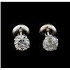 Image 1 : 1.51ctw Diamond Solitaire Earrings - 14KT White Gold