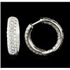 Image 2 : 1.01ctw Diamond Earrings - 14KT White Gold