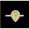 Image 2 : 1.53ctw Fancy Yellow Diamond Ring - 14KT Yellow Gold