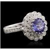 Image 1 : 14KT White Gold 2.27ct Tanzanite and Diamond Ring