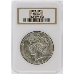 1923 NGC MS64 Peace Silver Dollar