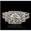 Image 1 : 18KT White Gold 2.19ctw Diamond Ring