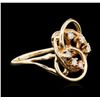 Image 1 : 14KT Yellow Gold 0.10ctw Diamond Ring