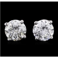 14KT White Gold 1.79ctw Diamond Stud Earrings