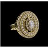 Image 2 : 14KT Yellow Gold 1.38ctw Diamond Ring