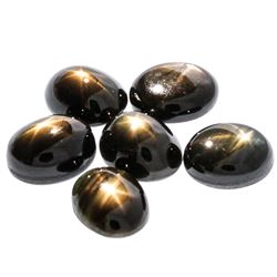 22.77ctw. Oval Black Star Sapphire Parcel