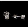 Image 2 : 0.48ctw Diamond Stud Earrings - 14KT White Gold