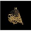 Image 1 : 18KT Yellow Gold 1.63ctw Fancy Black and Yellow Diamond Ring