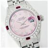 Image 1 : Rolex Stainless Steel Diamond And Ruby DateJust Ladies Watch