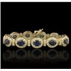 Image 1 : 14KT Yellow Gold 17.82ctw Sapphire and Diamond Bracelet